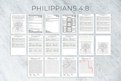 Scripture Printable Bundle #28: (Philippians 4:8)