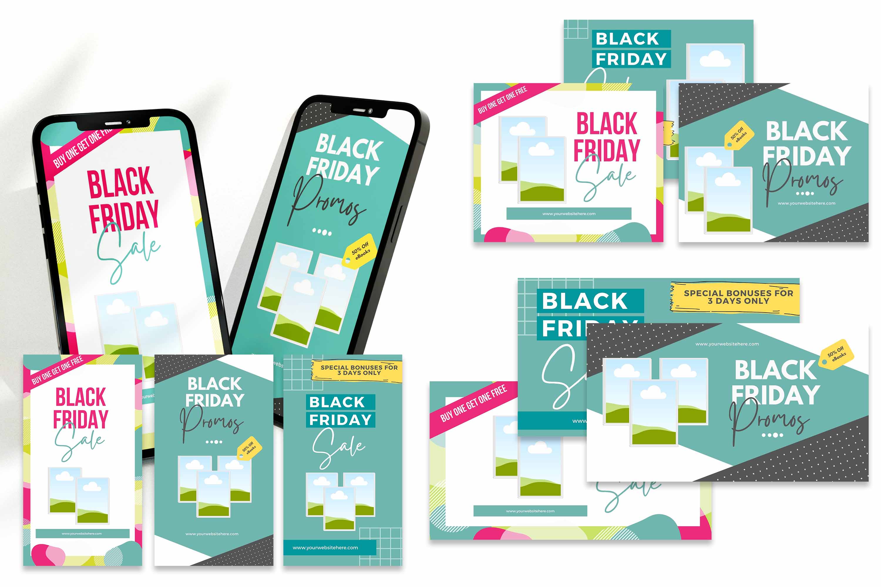Canva Template 11 Black Friday Promo Graphics Book Marketing Shop