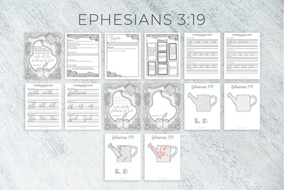 Scripture Printable Bundle #21 (Ephesians 3:19)