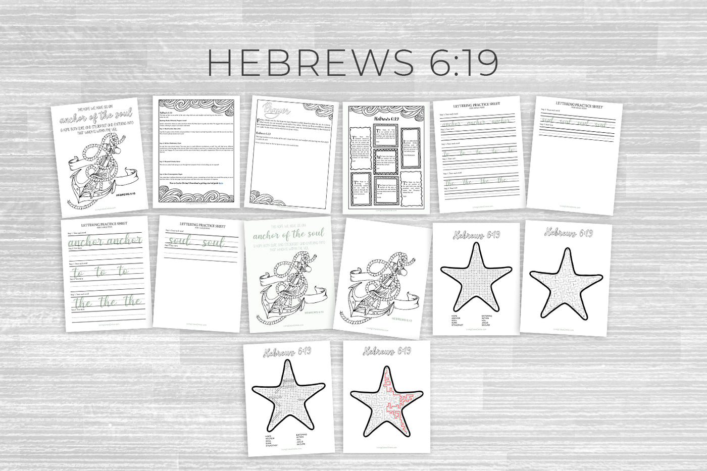 Scripture Printable Bundle #5 (Hebrews 6:19)