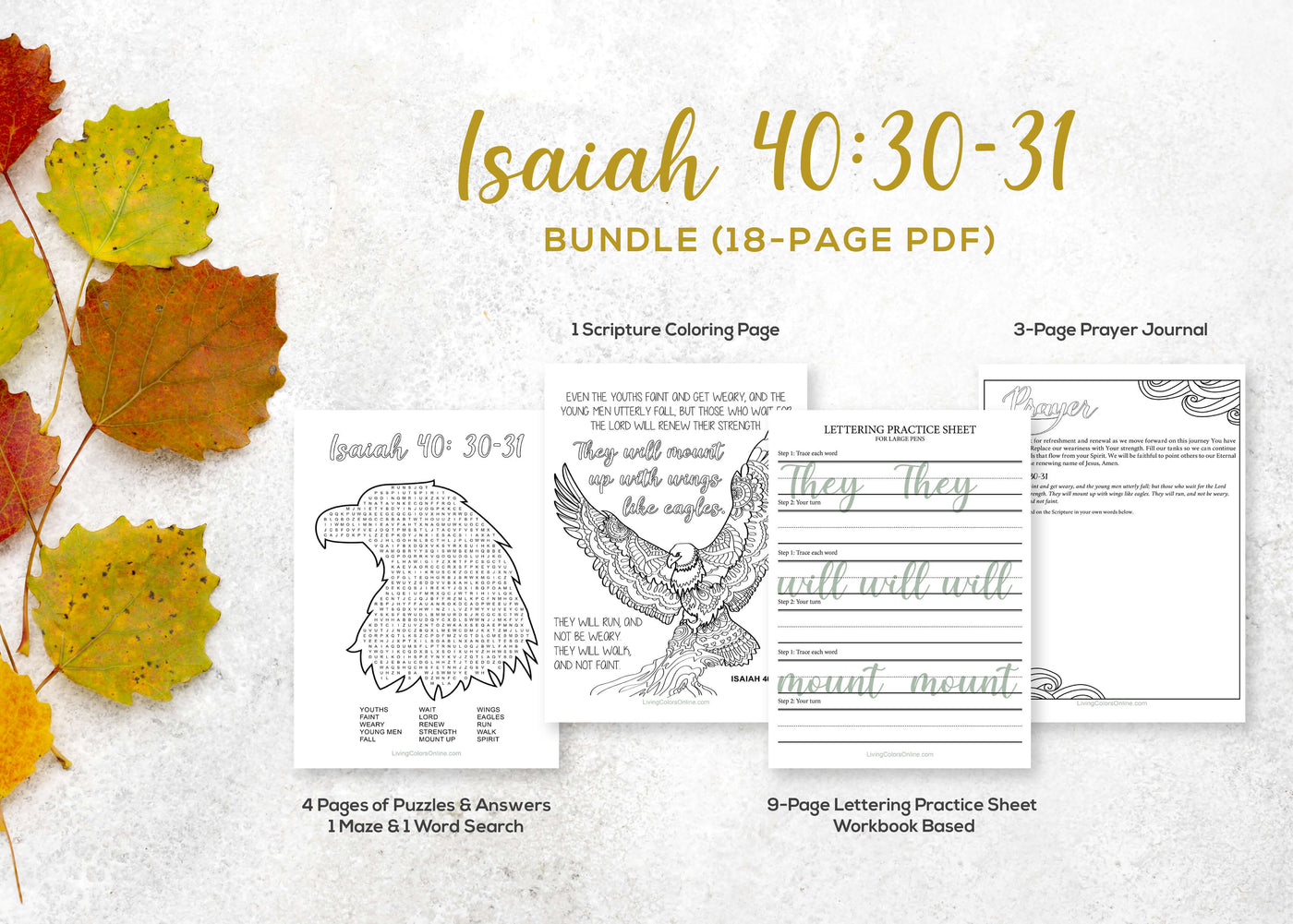 Scripture Printable Bundle #8 (Isaiah 40:30-31)
