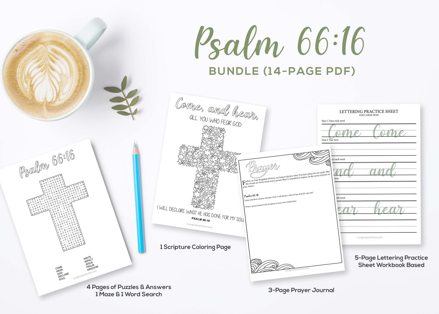 Scripture Printable Bundle #2 (Psalm 66:16)