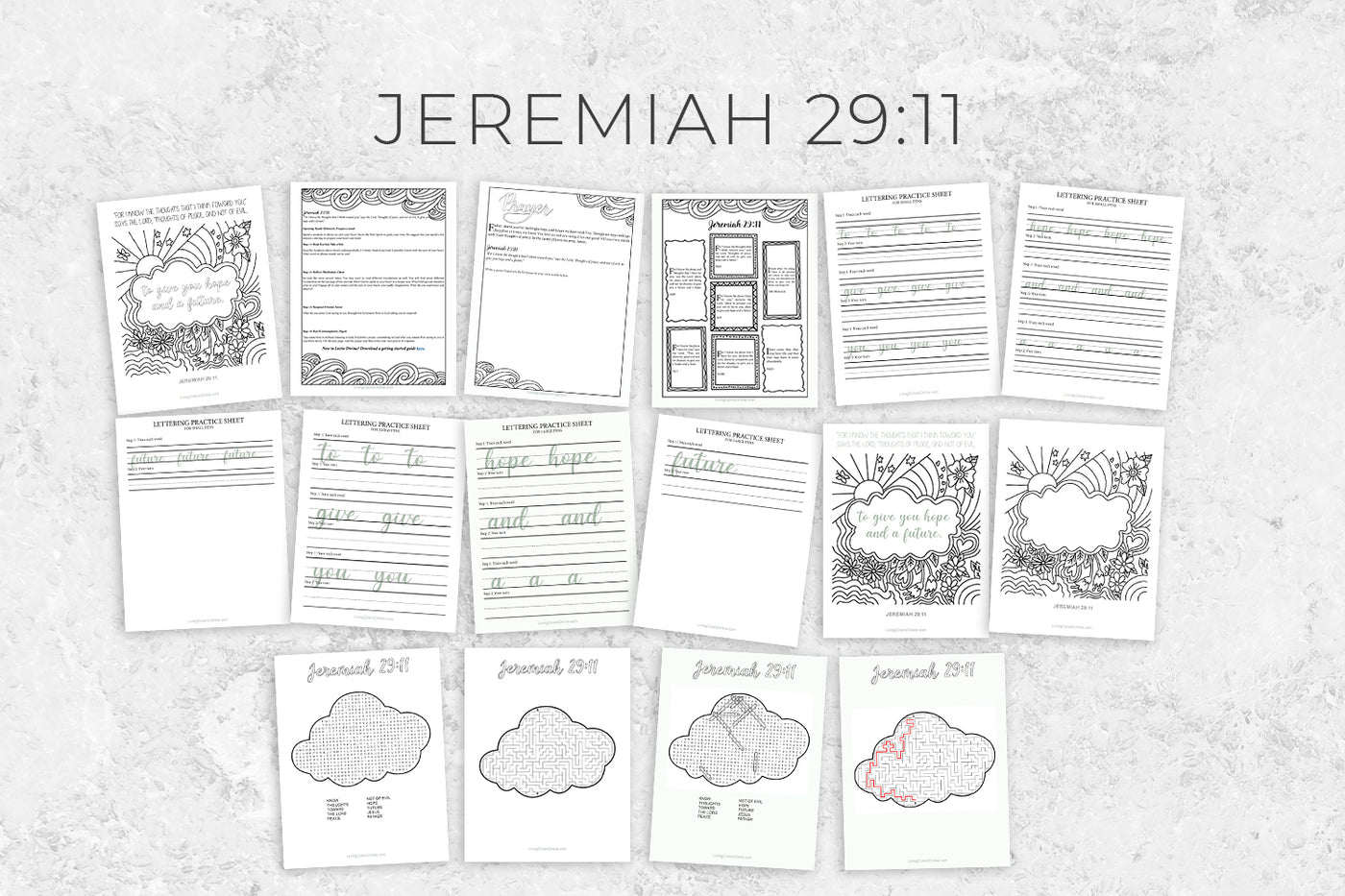 Scripture Printable Bundle #14 (Jeremiah 29:11)