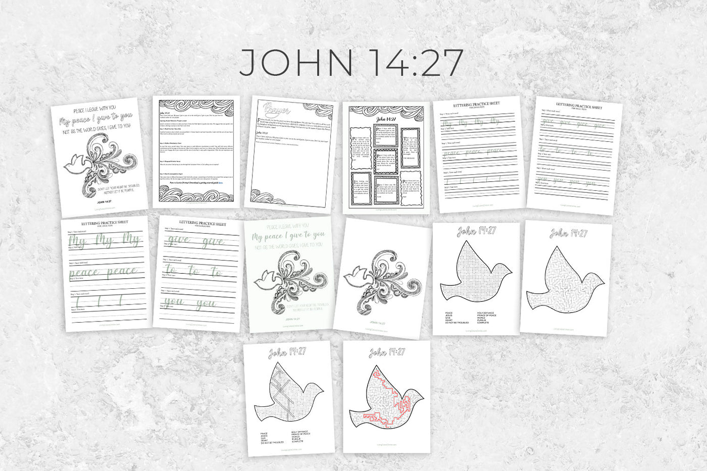 Scripture Printable Bundle #6 (John 14:27)