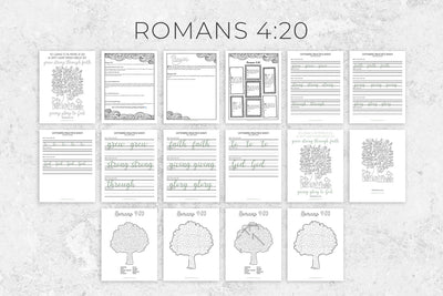 Scripture Printable Bundle #23 (Romans 4:20)