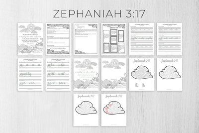 Scripture Printable Bundle #18 (Zephaniah 3:17)